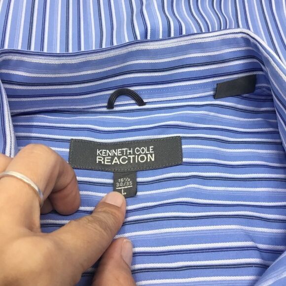 Kenneth Cole Reaction Striped Button Down (H8) - Picture 5 of 6